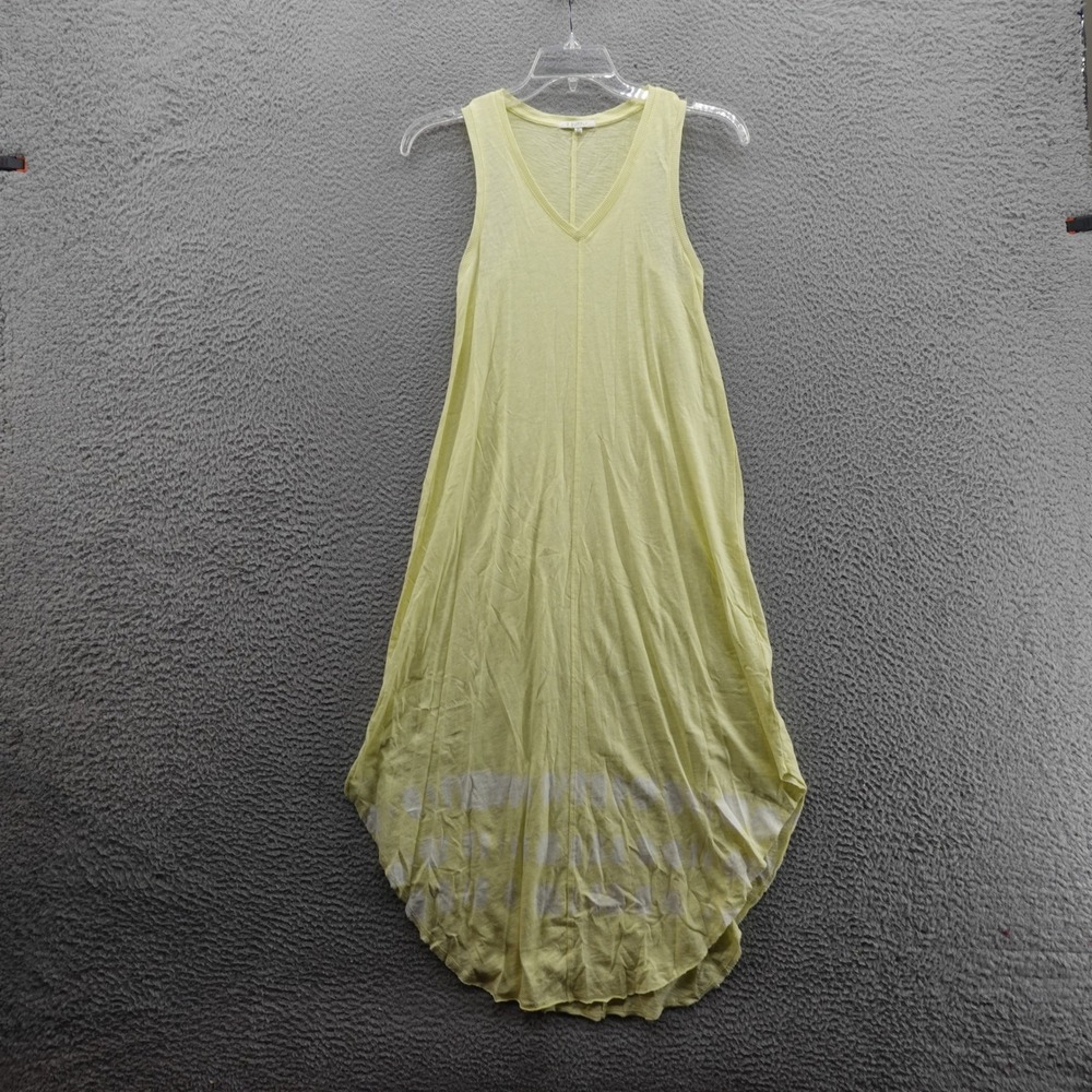 Z‎ SUPPLY Sleeveless Midi Racerback Dress XS Yellow Women VNeck Cotton Knit